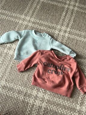 Cat and Jack / little co campfire crew sweatshirts NB